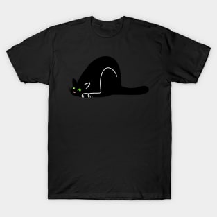 Curious Black Cat T-Shirt